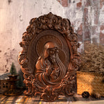 Virgin Mary and Baby Jesus Wood Carving, Catholic Religious Home Hanging Decoration, Christian Saints Gift