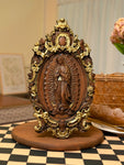 Virgin Mary of Guadalupe statue, wood carving, catholic saint image, Christian prayer, home church decoration gift