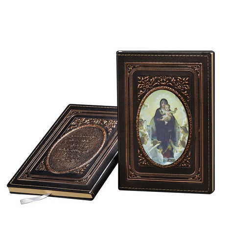 Virgin Notebook A5 Density Board Sticker Hardcover Church Crucifix Religious Christian Gift Orthodox