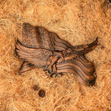 Wooden American flag with eagle, wall decoration, wood carving, 3D engraved wall hanging, gift from a patriot