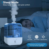 4.5L Cool Mist Humidifier, Ultrasonic Air Humidifiers for Bedroom Babies Home, Large Top Fill Desk Humidifiers with Three Mist Modes, 360° Nozzle, Auto Shut-Off, Lasts up to 30 Hours, Super Quiet