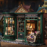 DIY Wooden Dollhouse Miniature Doll House Kit with Furniture Roombox Home Model Toy for Children Gift Retro Magic Shop