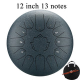 Hluru Glucophone Steel Tongue Drum 13 Inch 15 Notes C Ethereal 12 Inch 13 Notes Drum Handpan Percussion Musical Instrument