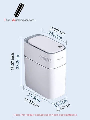 Joybos Smart Sensor Trash Can Intelligent Induction Bathroom Home Electronic Trash Can Automatic Bagging Induction Trash Can 14L