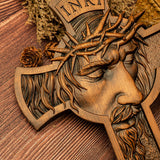 crown of thorns jesus cross, priest's cross, religious figure, jesus christ, catholic church wall decoration, christian gift