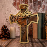 crown of thorns jesus cross, priest's cross, religious figure, jesus christ, catholic church wall decoration, christian gift