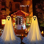 85CM Halloween Decor Light Strings Battery Front Porch Ghost Decorations Scary White Ghosts Stand Courtyard Halloween