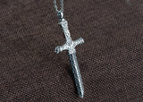 Real S925 Sterling Silver Pendants for Men Women New Fashion Eternal Vine Pattern Cross Sword Pure Argentum Amulet Jewelry Gifts