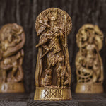 Odin Wood Statue – Hand-Carved Norse God Sculpture