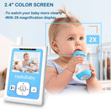 Baby Monitor- HB26 Video Baby Monitor with 2.4 Inch Screen, Night Vision, Temperature Sensor, VOX Mode, One-Way Talk