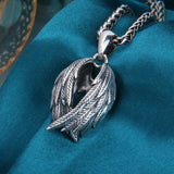 Genuine 925 Sterling Silver Raven Wings Pendant Handcrafted Viking Jewelry Gifts