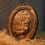 solid wood carving jesus hill garden prayer plaque religious wood carving christ jesus statue easter christmas decoration