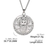 Dawapara Key of Solomon Seal Necklace Pentacle Kabbalah Honor and Riches Amulet Pendant Hebrew Supernatural Runes Jewish Jewelry