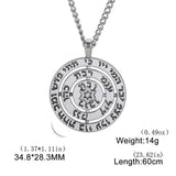 Dawapara Key of Solomon Seal Necklace Pentacle Kabbalah Honor and Riches Amulet Pendant Hebrew Supernatural Runes Jewish Jewelry