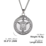 Dawapara Key of Solomon Seal Necklace Pentacle Kabbalah Honor and Riches Amulet Pendant Hebrew Supernatural Runes Jewish Jewelry