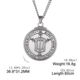 Dawapara Key of Solomon Seal Necklace Pentacle Kabbalah Honor and Riches Amulet Pendant Hebrew Supernatural Runes Jewish Jewelry