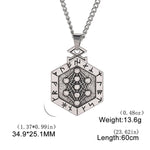 Dawapara Key of Solomon Seal Necklace Pentacle Kabbalah Honor and Riches Amulet Pendant Hebrew Supernatural Runes Jewish Jewelry