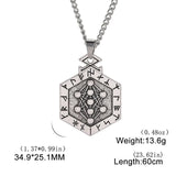 Dawapara Key of Solomon Seal Necklace Pentacle Kabbalah Honor and Riches Amulet Pendant Hebrew Supernatural Runes Jewish Jewelry