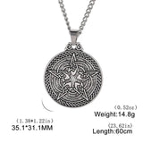 Dawapara Key of Solomon Seal Necklace Pentacle Kabbalah Honor and Riches Amulet Pendant Hebrew Supernatural Runes Jewish Jewelry