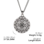 Dawapara Key of Solomon Seal Necklace Pentacle Kabbalah Honor and Riches Amulet Pendant Hebrew Supernatural Runes Jewish Jewelry