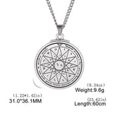 Dawapara Key of Solomon Seal Necklace Pentacle Kabbalah Honor and Riches Amulet Pendant Hebrew Supernatural Runes Jewish Jewelry