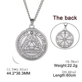 Dawapara Key of Solomon Seal Necklace Pentacle Kabbalah Honor and Riches Amulet Pendant Hebrew Supernatural Runes Jewish Jewelry