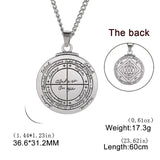 Dawapara Key of Solomon Seal Necklace Pentacle Kabbalah Honor and Riches Amulet Pendant Hebrew Supernatural Runes Jewish Jewelry