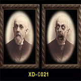 Halloween Decoration 3D Changing Face Moving Picture Frame - Spooky Ghost Portrait Halloween Wall Decoration
 