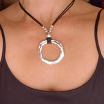 long pendant necklace Bohemian necklace, feather necklace, leaf pendant, bohemian jewelry, leather necklaces
