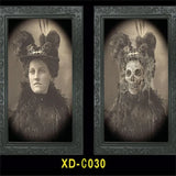 Halloween Decoration 3D Changing Face Moving Picture Frame - Spooky Ghost Portrait Halloween Wall Decoration
 