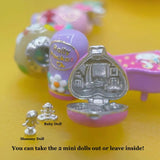 Baby And Ducky Polly Pocket Charm Bead With Mummy Baby Dolls For Pandora Bracelet Bangle European Jewelry 925 Sterling Silver