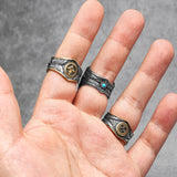 Gemstones Trendy Turquoise Men Rings Eagle Rock Punk