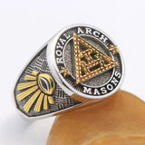 Holy York Rite Royal Arch Chapter Masons Masonic Solid Sterling Silver Ring