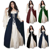 S-6XL Medieval Punk Dress Cosplay Halloween Costumes Women Palace Carnival Party Disguise Princess Female Victorian Vestido Robe