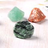 Natural crystal stone seven chakras with Black cloth bag unpolished witchcraft supplies for altar Divination Ornaments