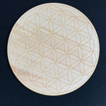 15cm Wood Round Altar Tile/Pad with Runes  Pentagram Chakras witchcraft supplies Divination mat wicca props Ornaments Board Game