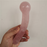 18cm Natural rock Rose quartz crystal massage yoni wand sex toys for healing Yoni Crystals