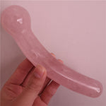 18cm Natural rock Rose quartz crystal massage yoni wand sex toys for healing Yoni Crystals