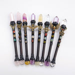 1PC Natural Amethyst Crystal Point Witch Wand Crystal Scepter Magic Wand Spirit Healing Gemstone Energy