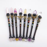 1PC Natural Amethyst Crystal Point Witch Wand Crystal Scepter Magic Wand Spirit Healing Gemstone Energy