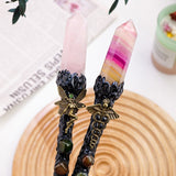 1PC Natural Amethyst Crystal Point Witch Wand Crystal Scepter Magic Wand Spirit Healing Gemstone Energy