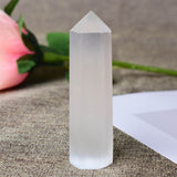 Selenite Tower Healing Stone for Meditation Crystal Healing Wand Selenite | Selenite Crystal Meditation | Selenite Tower Benefits Stones