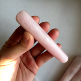 1PC good Quality Natural Rose Quartz Yoni Wands Gemstone Crafts Pleasure Wand Body Hand Massage Wood Magic Stone Ornament Gifts|Stones|