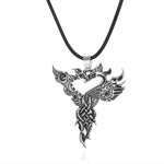 1pc Phoenix Totem Pendant Necklace Chinese Ancient Fire Bird Necklace  Men Amulet Jewelry