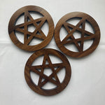 1pcs Wood pentagram altar props Ritual Divination Wicca witchcraft supplies for altar table Decorations  Coaster Astrology Tool