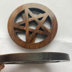 1pcs Wood pentagram altar props Ritual Divination Wicca witchcraft supplies for altar table Decorations  Coaster Astrology Tool