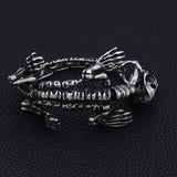 Magicun Viking~2018 New Hyperbole Spring-Clasps Stainless Steel Alien Cuff Bracelets as men gift