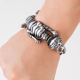 Magicun Viking~2018 New Hyperbole Spring-Clasps Stainless Steel Alien Cuff Bracelets as men gift