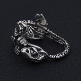 Magicun Viking~2018 New Hyperbole Spring-Clasps Stainless Steel Alien Cuff Bracelets as men gift