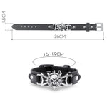 Skeleton Skull Star Eye Punk Gothic Rock Leather Belt Buckle  Bracelets